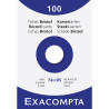 Étui de 100 fiches - bristol uni non perforé 74x105mm