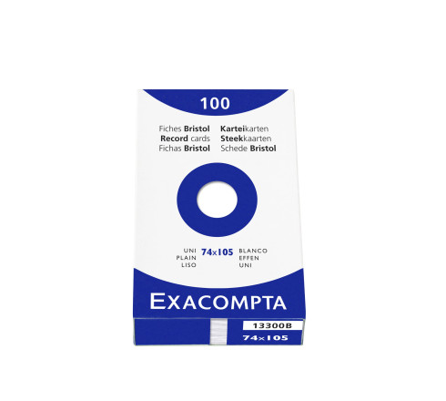 Étui de 100 fiches - bristol uni non perforé 74x105mm