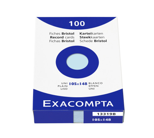 Étui de 100 fiches - bristol uni non perforé 105x148mm