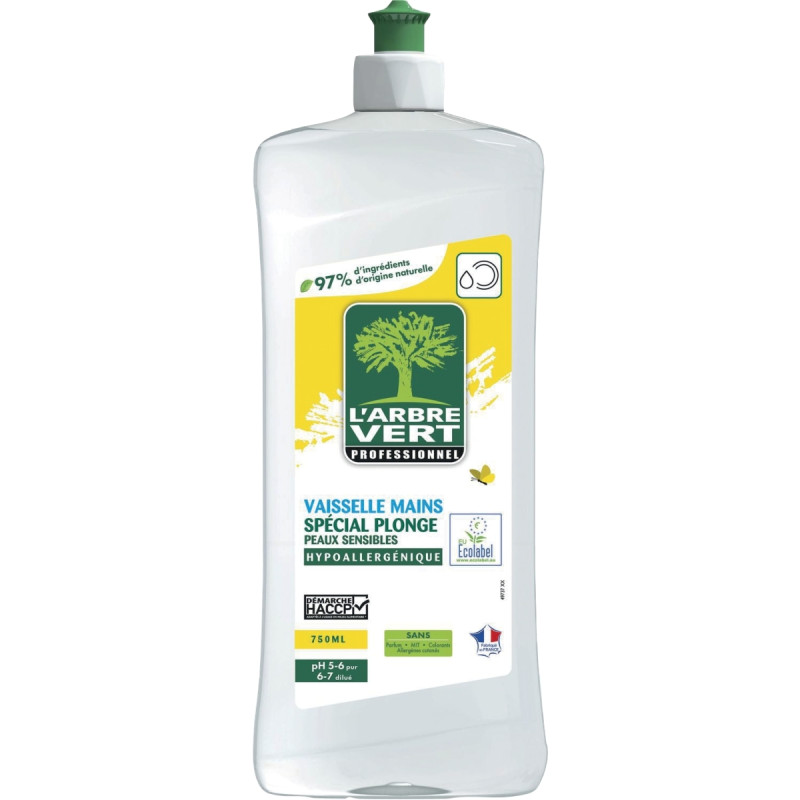 Flacon 750ml liquide vaisselle peaux sensibles