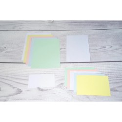 Paquet 100 fiches sous film - bristol uni non perforé 210x297mm