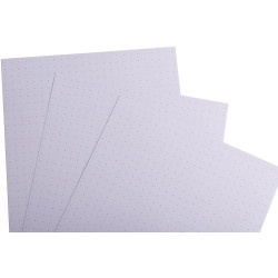 Paquet 100 fiches sous film - bristol dots non perforé - 125x200mm
