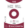 Paquet 100 fiches sous film - bristol dots non perforé - 210x297mm