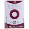 Paquet 100 fiches sous film - bristol dots non perforé - 210x297mm