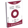 Paquet 100 fiches sous film - bristol dots non perforé - 210x297mm