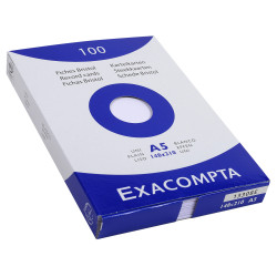 Étui de 100 fiches - bristol uni non perforé 148x210mm