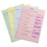 Chemise 3 rabats à élastiques Aquarel + 25 fiches bristol A5 - 4 couleurs assorties
