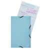 Chemise 3 rabats à élastiques Aquarel + 25 fiches bristol 125x200mm - 4 couleurs assorties