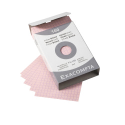 Étui de 100 fiches - bristol quadrillé 5x5 non perforé 74x105mm