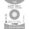 Paquet 100 fiches sous film - bristol quadrillé 5x5 non perforé 105x148mm