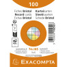 Paquet de 100 fiches sous film - Bristol quadrillé 5x5 non perforé 74x105mm