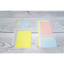 Étui de 100 fiches - bristol quadrillé 5x5 non perforé 75x125mm