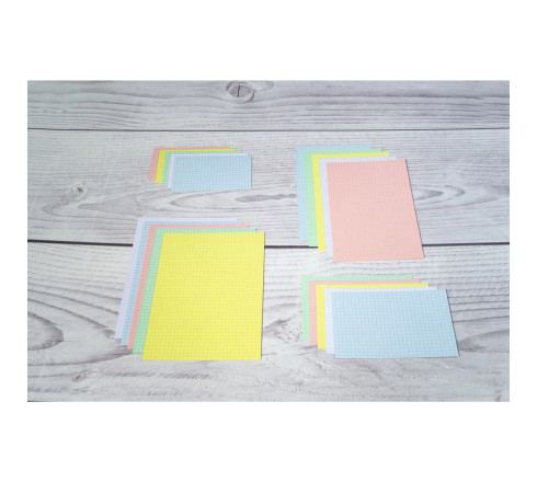 Étui de 100 fiches - bristol quadrillé 5x5 non perforé 75x125mm