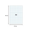 Étui de 100 fiches - bristol quadrillé 5x5 non perforé 210x297mm