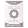 Étui de 100 fiches - bristol quadrillé 5x5 non perforé 148x210mm