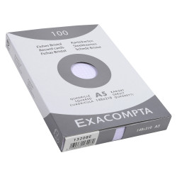 Étui de 100 fiches - bristol quadrillé 5x5 non perforé 148x210mm