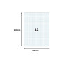 Étui de 100 fiches - bristol quadrillé 5x5 non perforé 148x210mm
