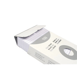 Étui de 100 fiches - bristol quadrillé 5x5 non perforé 148x210mm