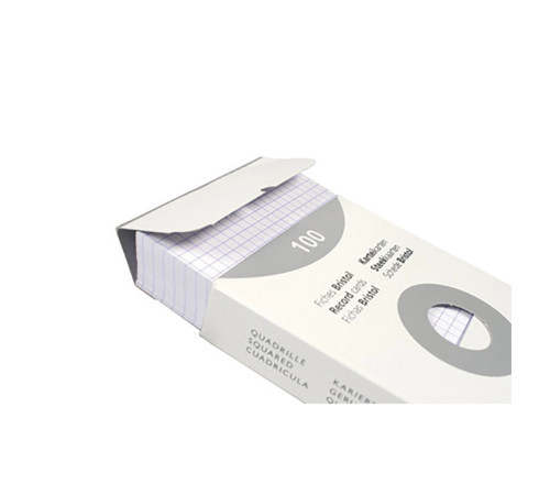 Étui de 100 fiches - bristol quadrillé 5x5 non perforé 148x210mm