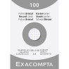 Étui de 100 fiches - bristol quadrillé 5x5 non perforé 105x148mm
