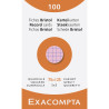 Étui de 100 fiches - bristol quadrillé 5x5 non perforé 75x125mm
