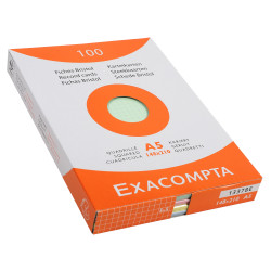 Étui de 100 fiches - bristol quadrillé 5x5 non perforé 148x210mm