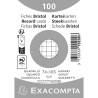 Paquet 100 fiches sous film - bristol quadrillé 5x5 non perforé 74x105mm