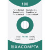Étui de 100 fiches - bristol ligné non perforé 74x105mm