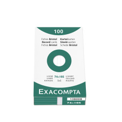 Étui de 100 fiches - bristol ligné non perforé 74x105mm