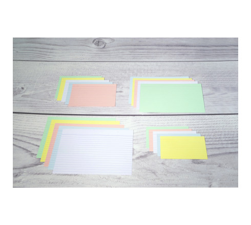 Étui de 100 fiches - bristol ligné non perforé 148x210mm