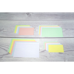 Étui de 100 fiches - bristol blanc ligné non perforé 105x148mm