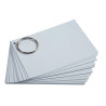 Paquet de 50 Flashcards sous film + anneau - bristol ligné perforé - format A7