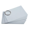 Paquet de 50 Flashcards sous film + anneau - bristol ligné perforé - format A6