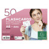 Paquet de 50 Flashcards sous film + anneau - bristol dots perforé - Format A6