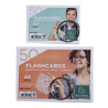 Présentoir complet avec 38 paquets de 50 flashcards sous film + anneau - bristol ligné perforé - formats A6 et A7