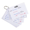 Présentoir complet avec 38 paquets de 50 flashcards sous film + anneau - bristol ligné perforé - formats A6 et A7