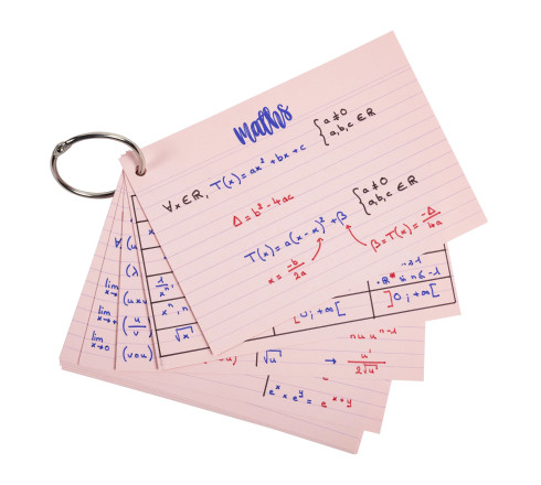 Présentoir complet avec 38 paquets de 50 flashcards sous film + anneau - bristol ligné perforé - formats A6 et A7