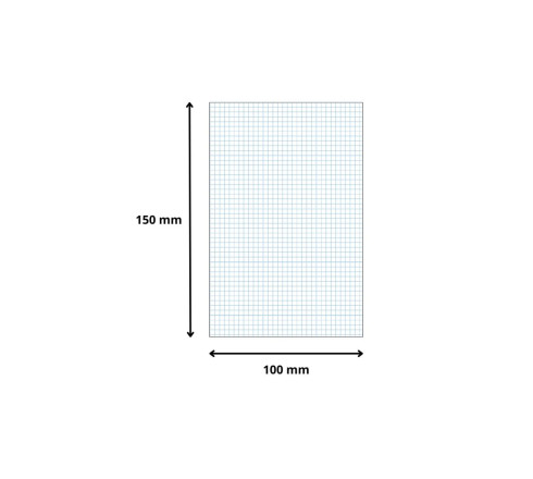 Étui de 100 fiches - bristol quadrillé 5x5 perforé 100x150mm