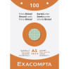 Étui de 100 fiches - bristol quadrillé 5x5 perforé 148x210mm