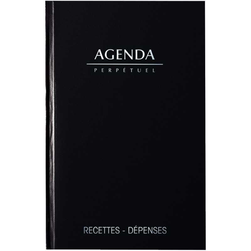 Agenda perpétuel de caisse 14x22cm noir