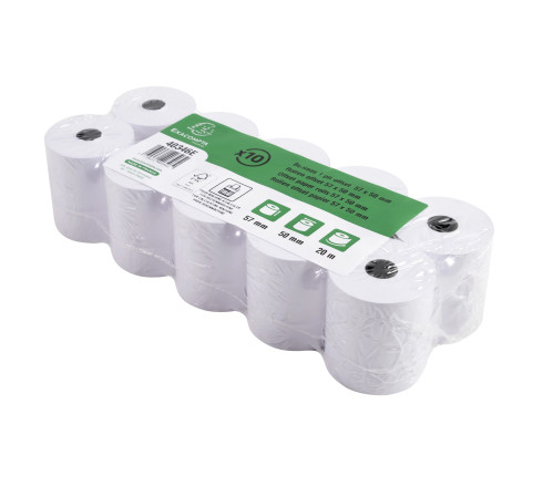 Bobine pour machine à calculer 57x50 mm - 1 pli offset extra-blanc 60g/m2.