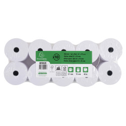 Bobine pour machine à calculer et caisse 57x70 mm - 1 pli offset extra-blanc 60g/m2 - Jet d'encre.