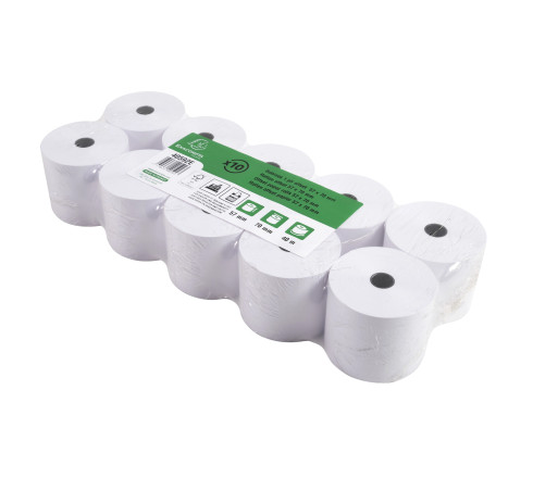 Bobine pour machine à calculer et caisse 57x70 mm - 1 pli offset extra-blanc 60g/m2 - Jet d'encre.