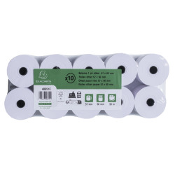 Bobine pour machine à calculer et caisses 57x60 mm - 1 pli offset extra- blanc 60g/m2.