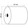 Bobine pour machine à calculer et caisses 57x60 mm - 1 pli offset extra- blanc 60g/m2.