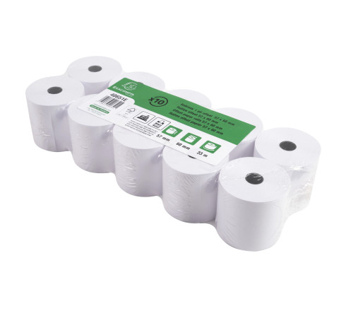 Bobine pour machine à calculer et caisses 57x60 mm - 1 pli offset extra- blanc 60g/m2.
