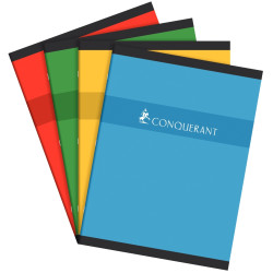 Cahier piqué 96 pages CONQUERANT, format 24x32 cm, quadrillé 5x5, papi