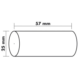 Bobine sans mandrin pour machines à calculer 57x25 mm - 1 pli offset extra-blanc 60g/m2.