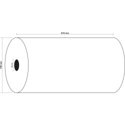 Bobine Télex 210x120 mm - 1 pli offset extra-blanc 60g/m2.