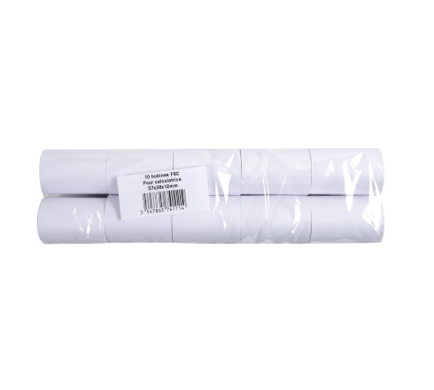 Bobine pour machine à calculer et caisse 57x38 mm - 1 pli offset extra-blanc 60g/m2.